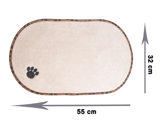 Tapete para Comida de Mascotas, Antideslizante y Lavable para Gatos y Perros