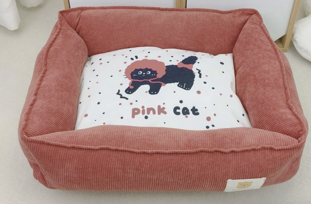 Cama de Mascota Cuadrada Lavable para Sueño Profundo en Invierno